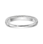14K White Gold 1/6 carat Diamond Complete Wedding Band