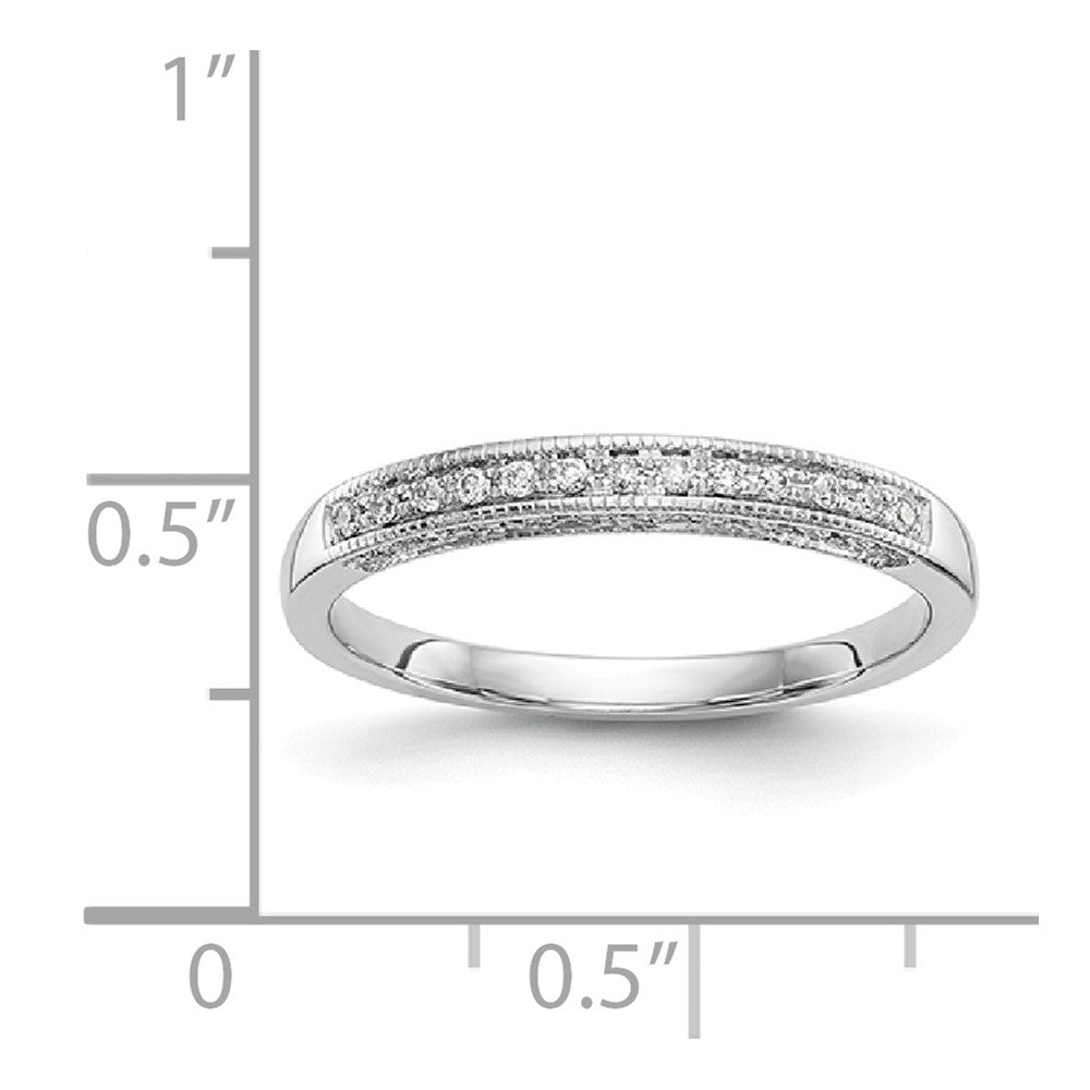 14K White Gold Diamond Wedding Band