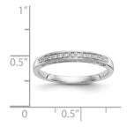 14K White Gold Diamond Wedding Band
