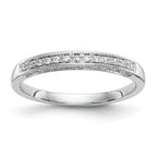 14K White Gold 1/6 carat Diamond Complete Wedding Band