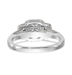 14K White Gold Complete Diamond Cluster Engagement Ring