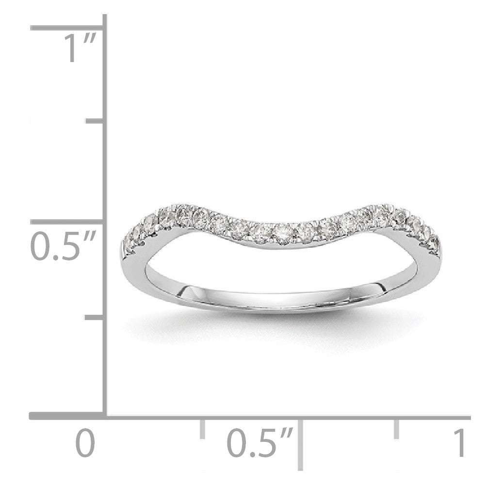 14K White Gold Diamond Wedding Band