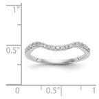 14K White Gold Diamond Wedding Band