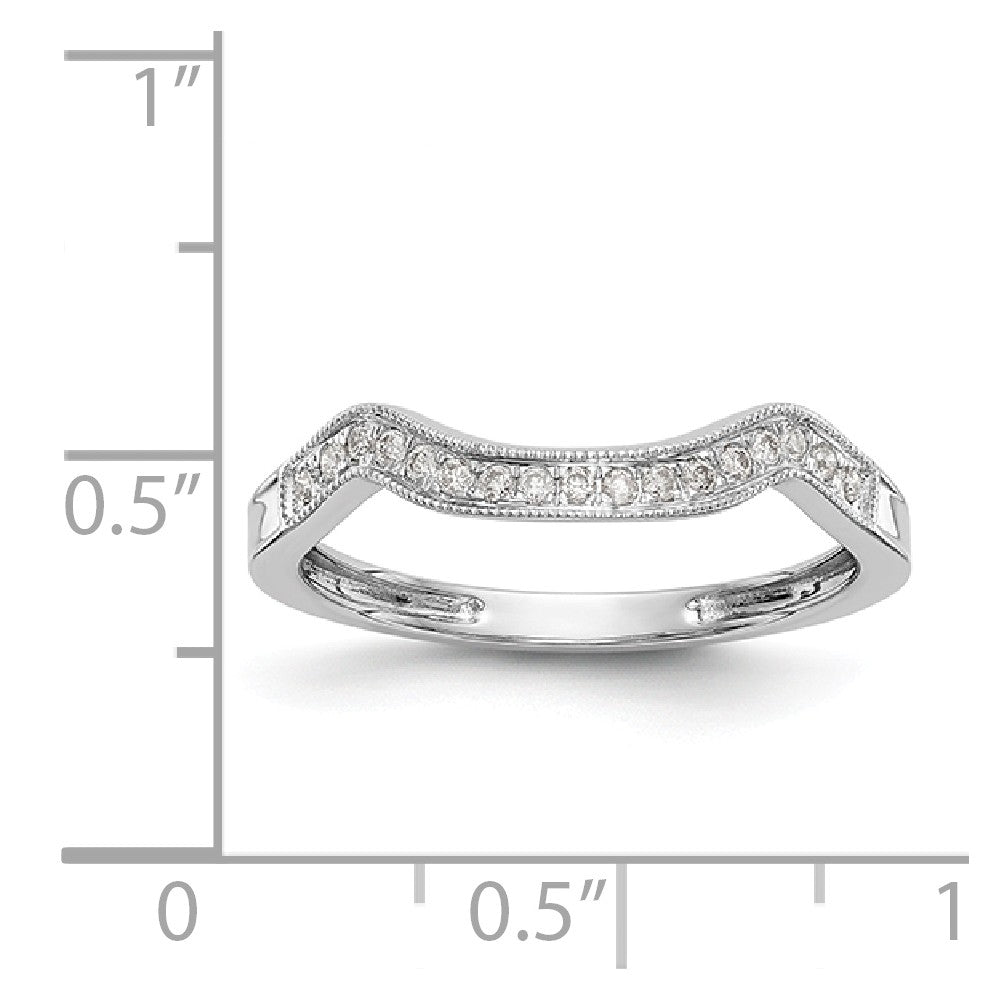 14K White Gold Diamond Wedding Band