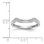 14K White Gold Diamond Wedding Band