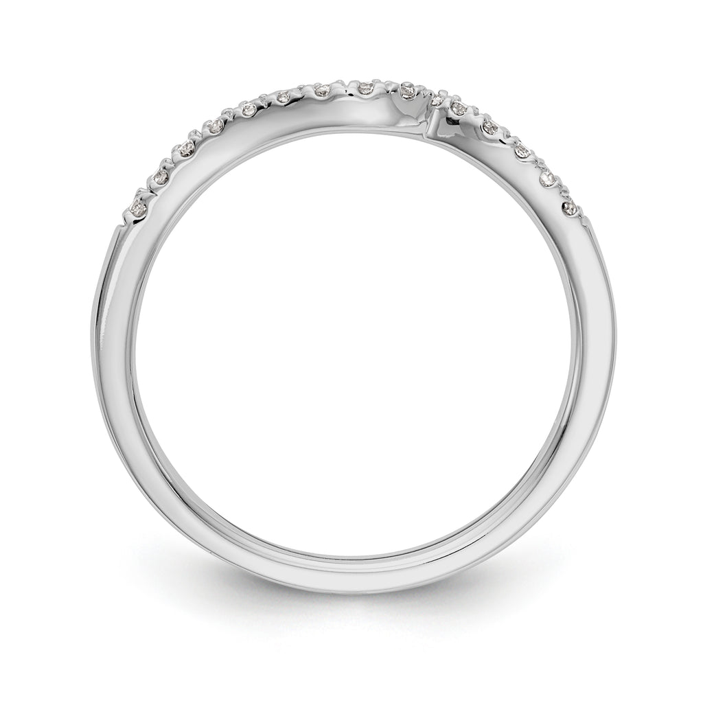 14K White Gold Diamond Wedding Band