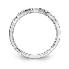 14K White Gold Diamond Wedding Band