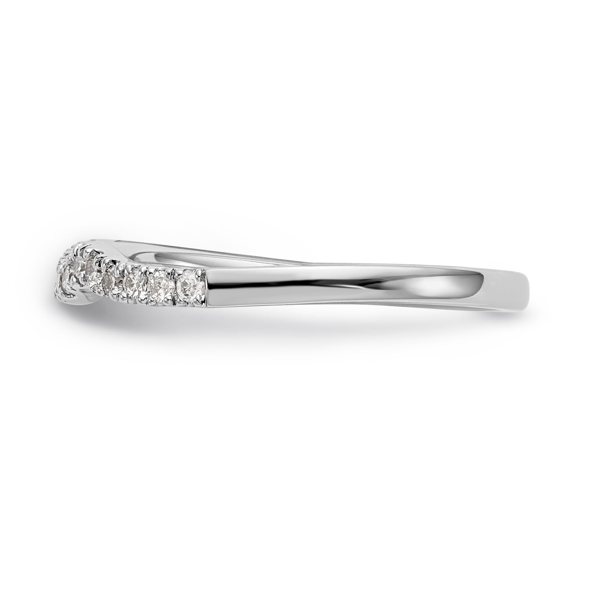 14K White Gold Diamond Wedding Band