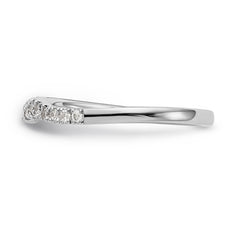 14K White Gold Diamond Wedding Band