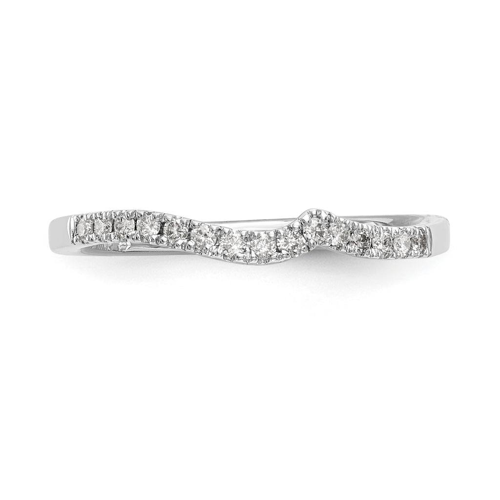 14K White Gold Diamond Wedding Band