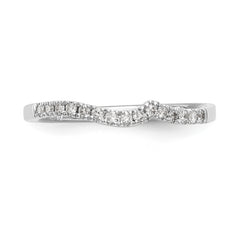 14K White Gold Diamond Wedding Band