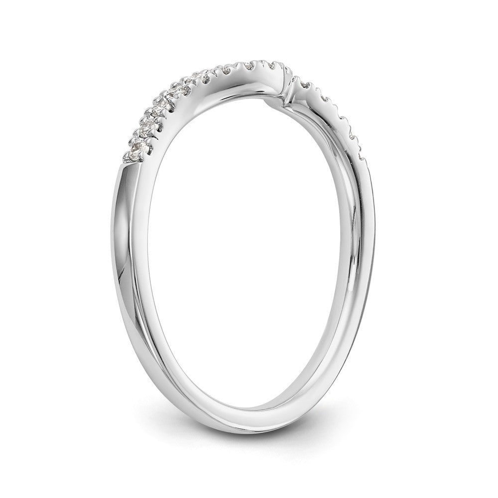 14K White Gold Diamond Wedding Band