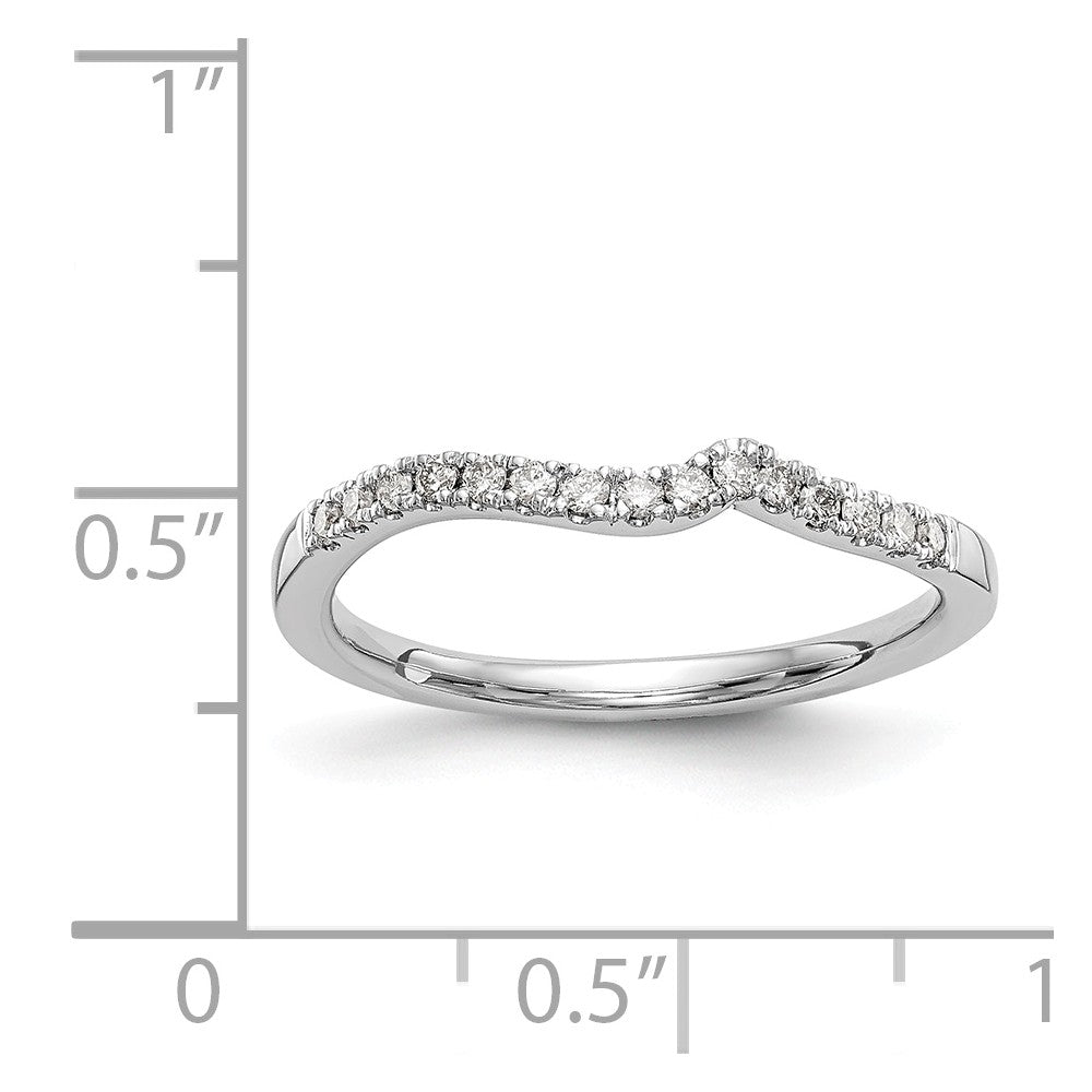 14K White Gold Diamond Wedding Band