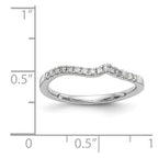 14K White Gold Diamond Wedding Band
