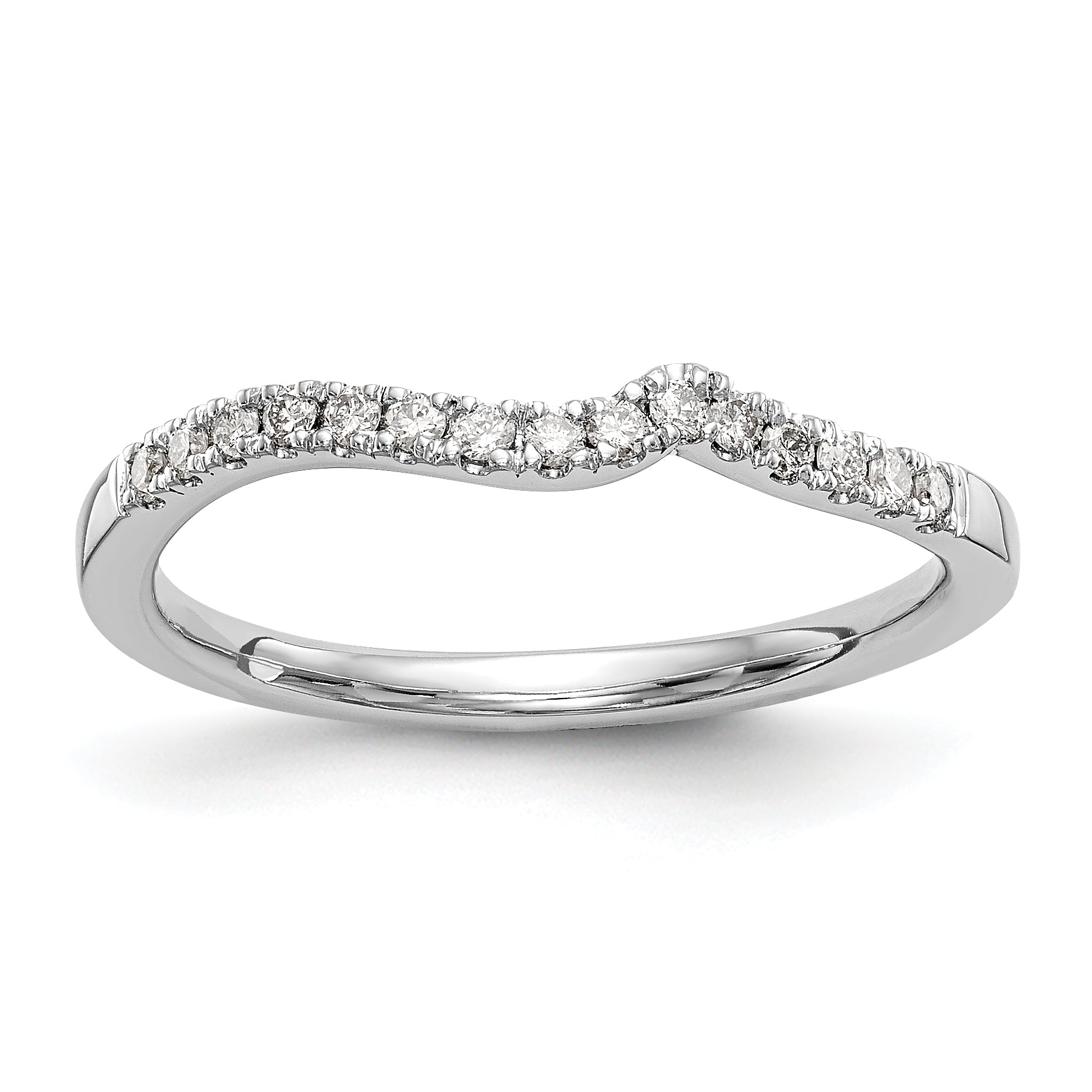 14K White Gold Diamond Wedding Band Main image