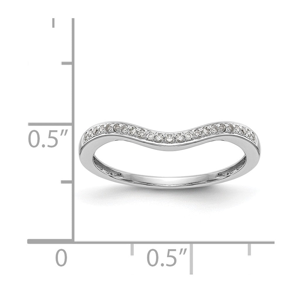 14K White Gold Diamond Wedding Band