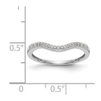 14K White Gold Diamond Wedding Band