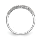 14K White Gold Diamond Wedding Band