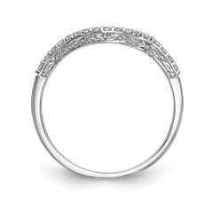 14K White Gold Diamond Wedding Band