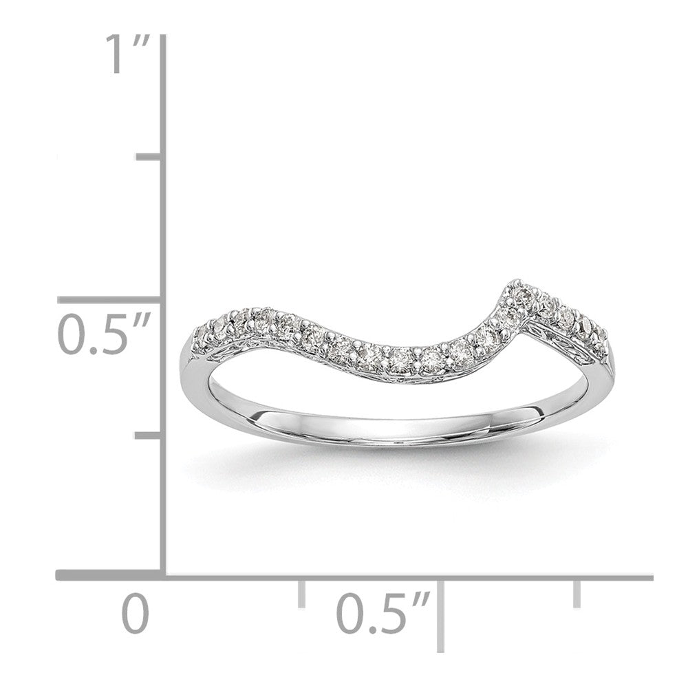14K White Gold Diamond Wedding Band