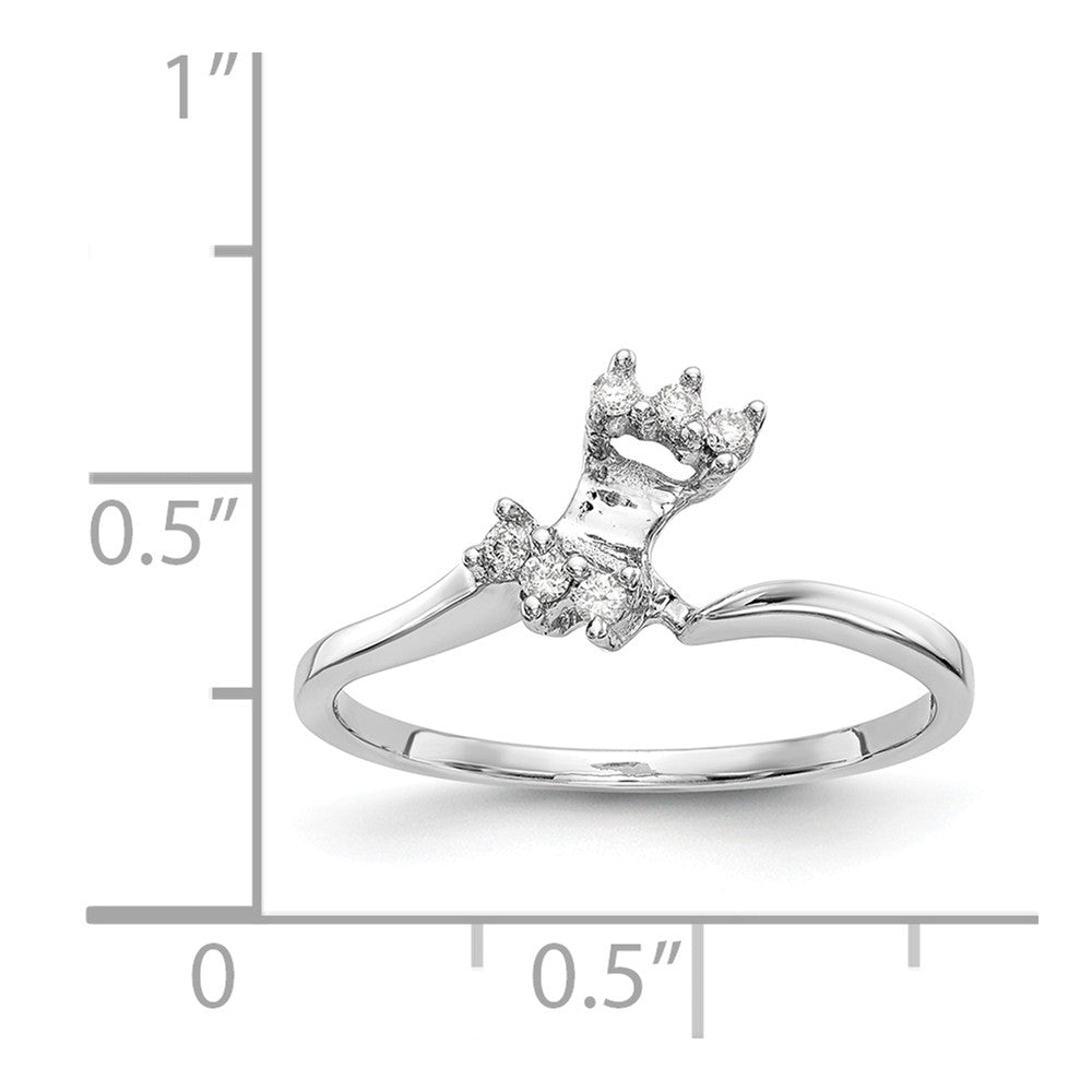 14K White Gold Diamond Wedding Band