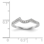 14K White Gold Diamond Wedding Band