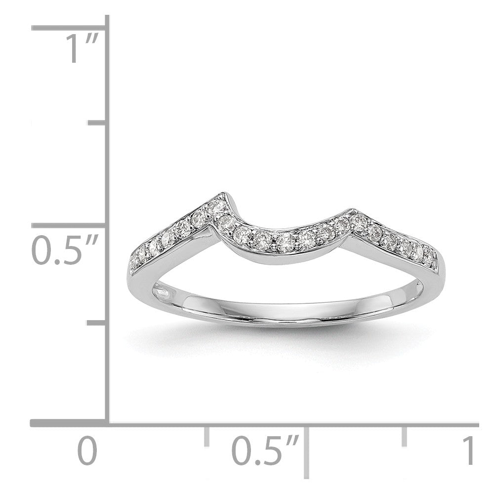 14K White Gold Diamond Wedding Band
