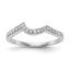14K White Gold 1/6 carat Diamond Contoured Complete Wedding Band