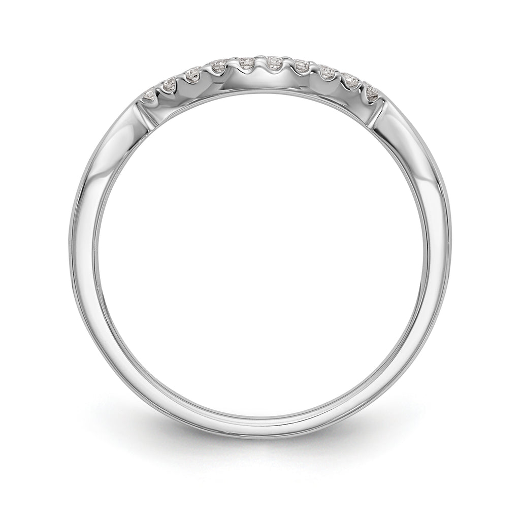 14K White Gold Diamond Wedding Band