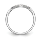 14K White Gold Diamond Wedding Band