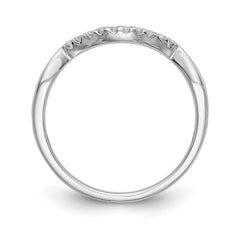14K White Gold Diamond Wedding Band