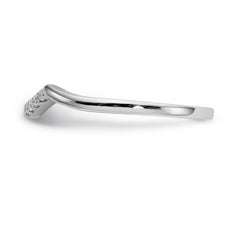 14K White Gold Diamond Wedding Band