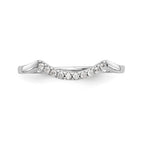 14K White Gold Diamond Wedding Band