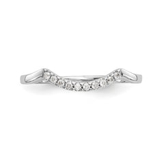 14K White Gold Diamond Wedding Band
