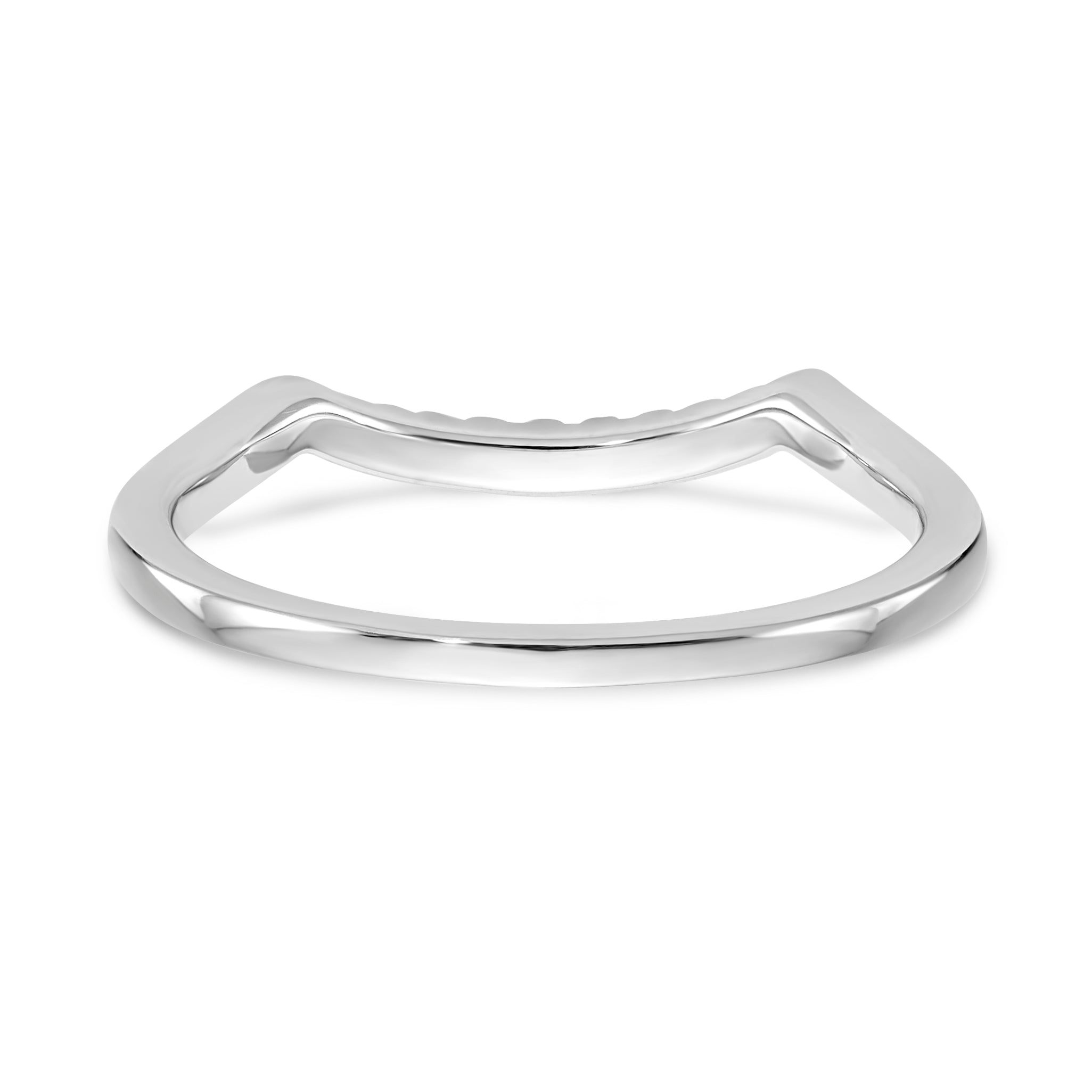 14K White Gold Diamond Wedding Band
