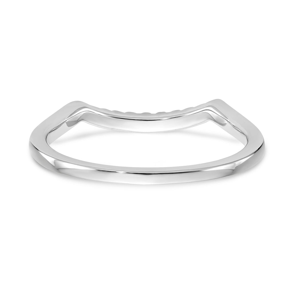 14K White Gold Diamond Wedding Band