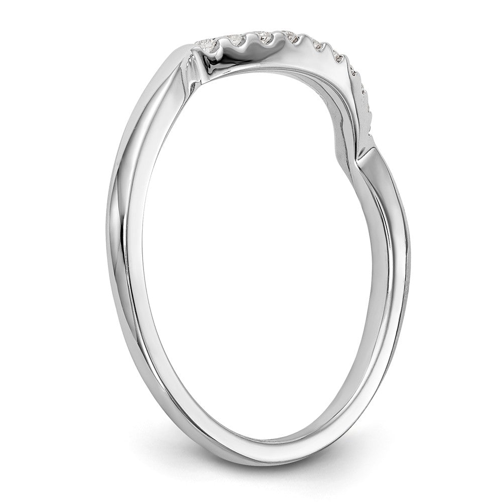 14K White Gold Diamond Wedding Band