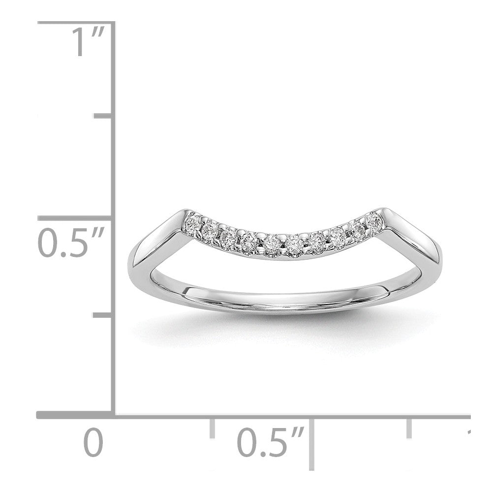 14K White Gold Diamond Wedding Band
