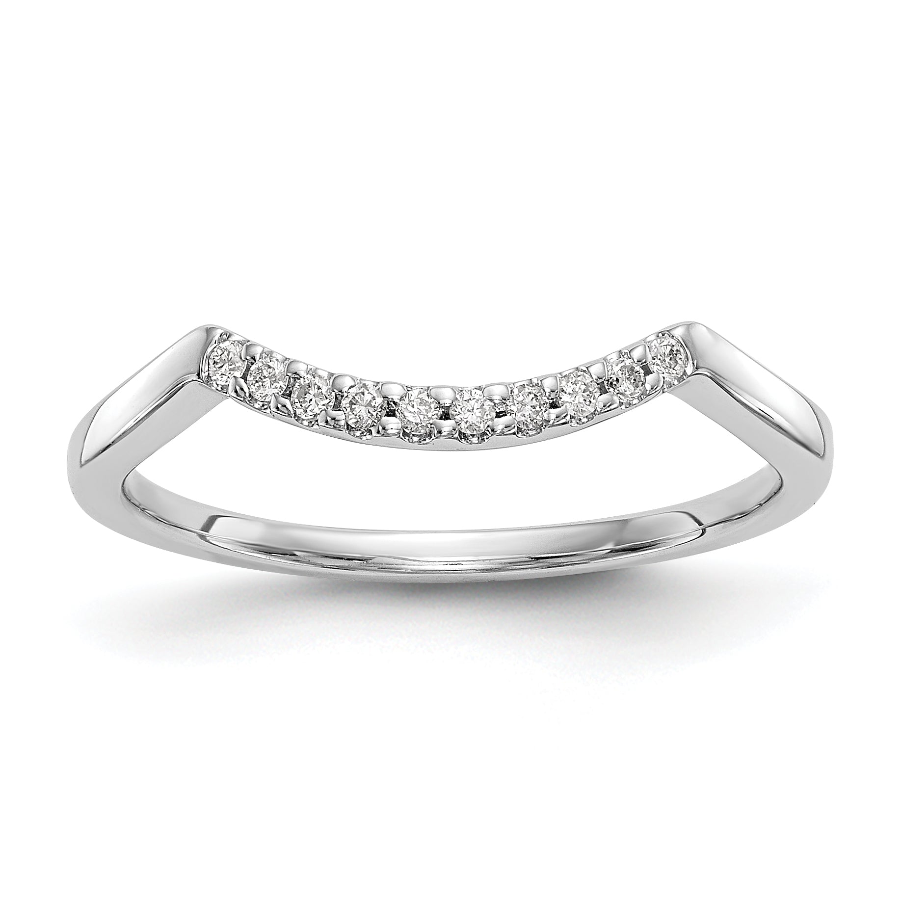 14K White Gold Diamond Wedding Band Main image