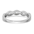 14K White Gold Criss-Cross 1/8 carat Diamond Complete Wedding Band