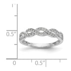 14K White Gold Diamond Wedding Band