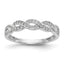 14K White Gold Criss-Cross 1/8 carat Diamond Complete Wedding Band