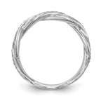 14K White Gold Criss-Cross 1/3 carat Diamond Complete Wedding Band