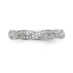 14K White Gold Criss-Cross 1/3 carat Diamond Complete Wedding Band