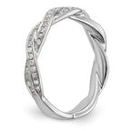 14K White Gold Criss-Cross 1/3 carat Diamond Complete Wedding Band