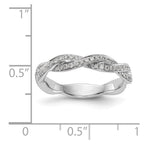 14K White Gold Diamond Wedding Band