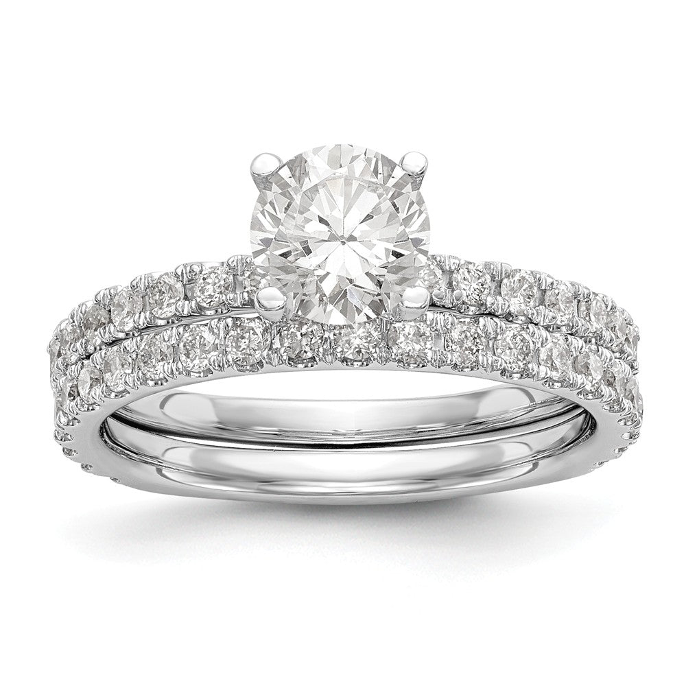 14K White Gold Diamond Semi-Mount Engagement Ring