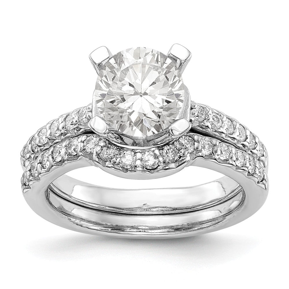 14K White Gold Diamond Semi-Mount Engagement Ring