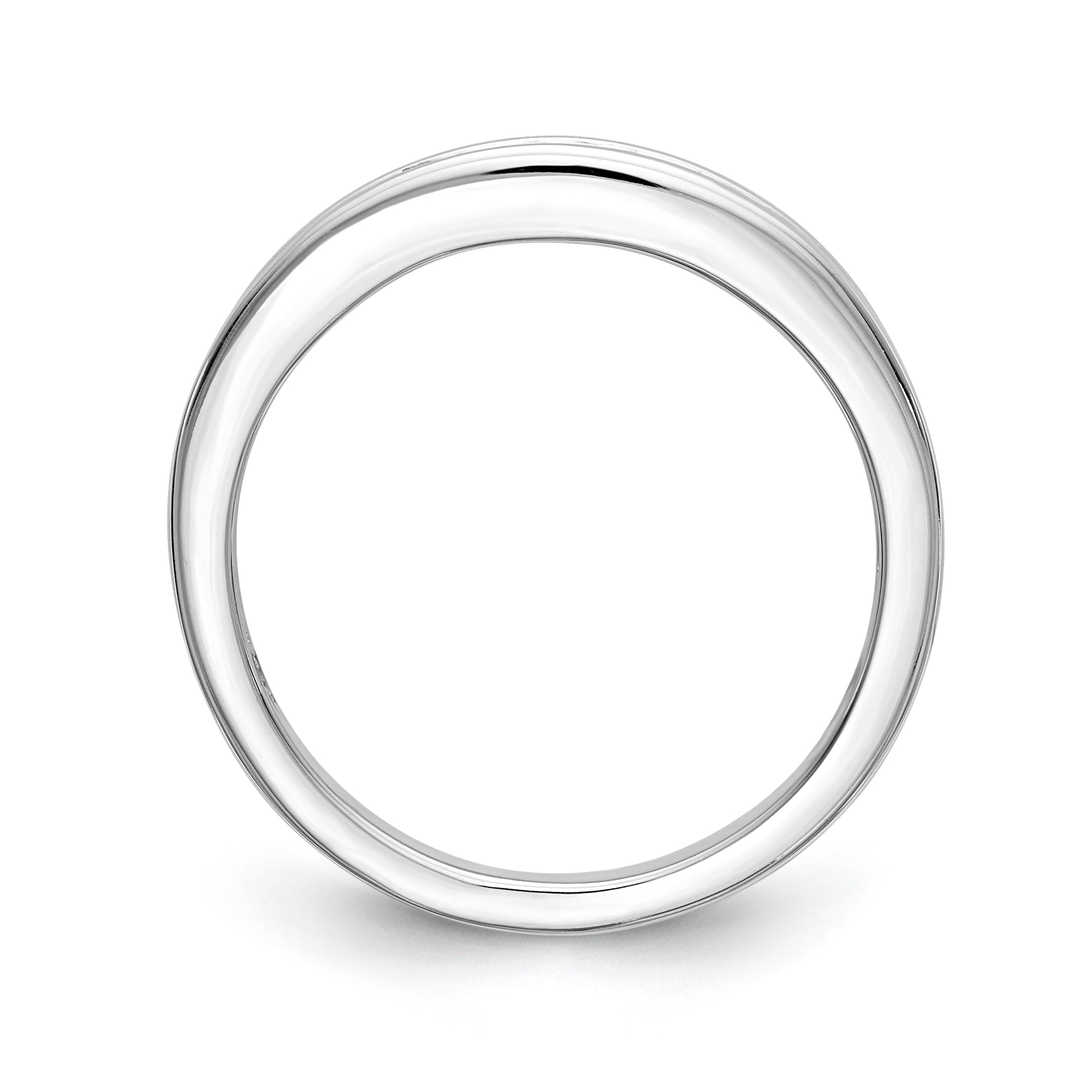 14K White Gold 1/5 carat Channel-set Princess Diamond Complete Wedding Band Secondary image
