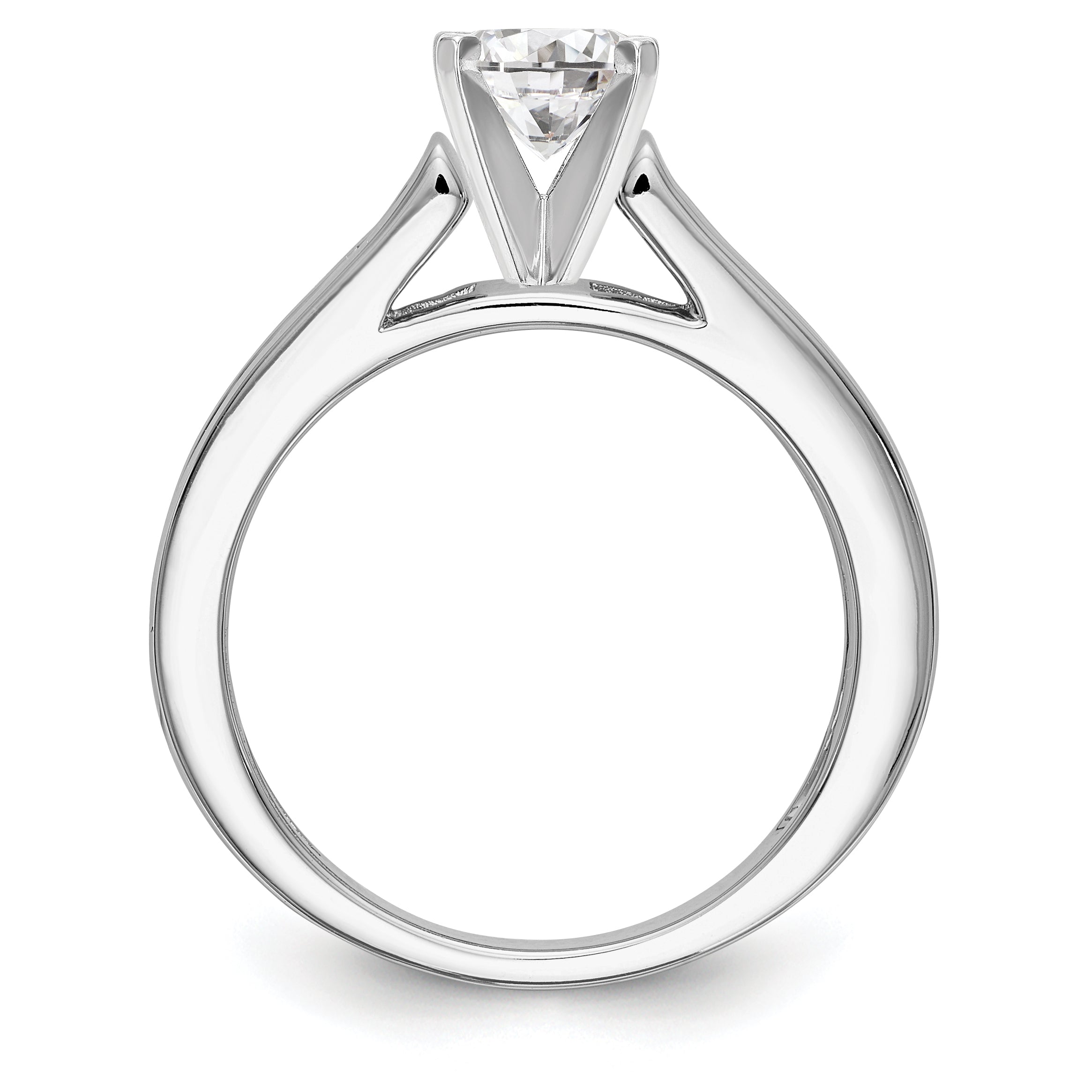 14K White Gold Peg Set 1/3 carat Channel-set Diamond Semi-mount Engagement Ring Secondary image
